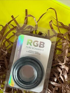 Pure Romance RGB Silicone  Ring Set - Black